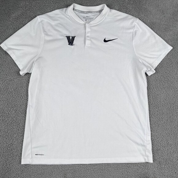 Nike Villanova Mens White Aeroreact Athletic Golf Shirt Sz XXL - Picture 1 of 6